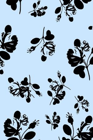 黑白花印花华亿平台图片