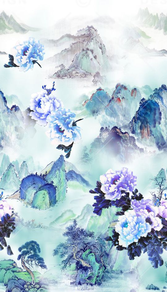 中国风印花华亿平台图片