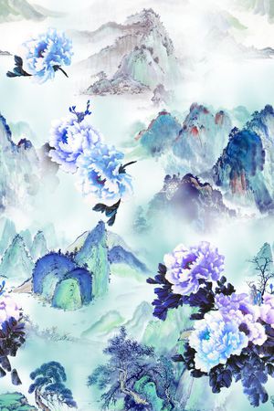 中国风印花华亿平台图片