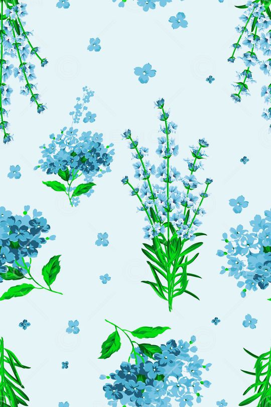 水彩花卉印花华亿平台图片