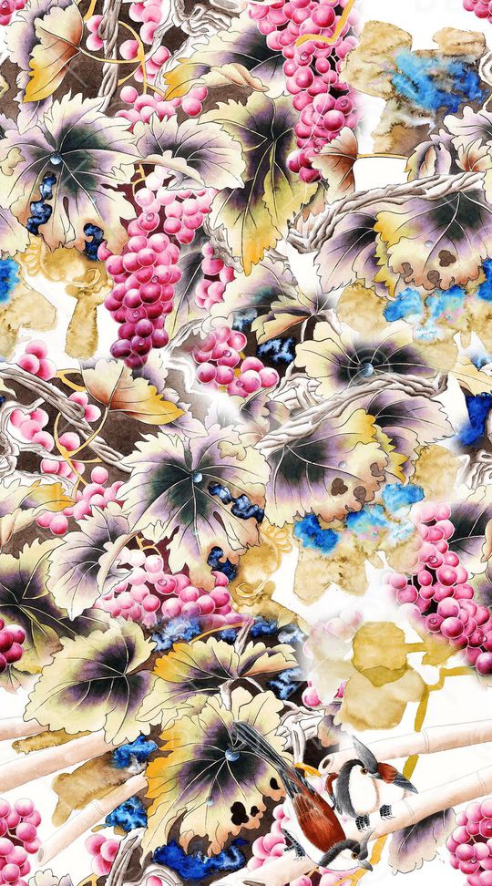 水墨印花华亿平台图片