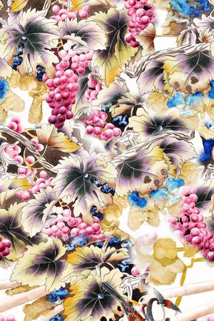 水墨印花华亿平台图片