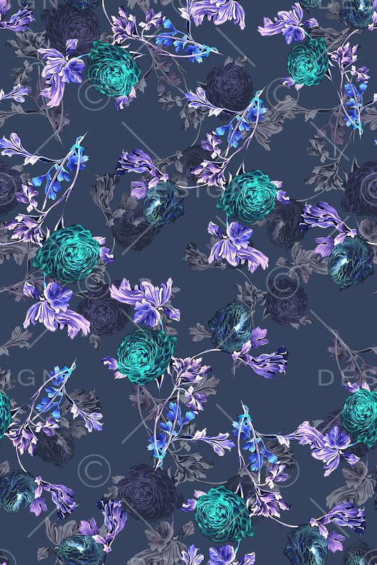 花卉印花华亿平台图片