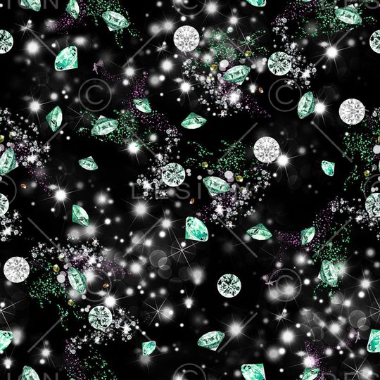 珠宝、钻石、星空、闪亮印花华亿平台图片