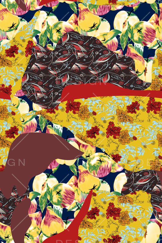 时尚几何印花印花华亿平台图片