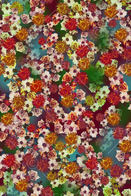 花卉印花华亿平台图片