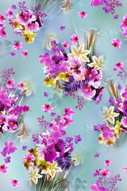 花卉印花华亿平台图片