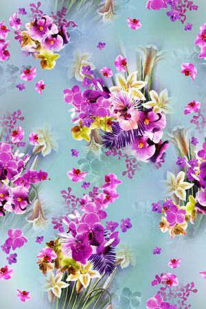 花卉印花华亿平台图片