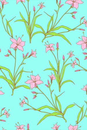 趣味百合花女装华亿平台印花华亿平台图片