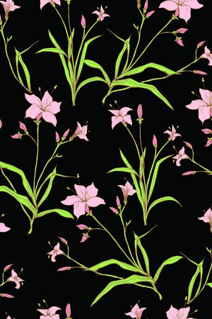 趣味百合花女装华亿平台印花华亿平台图片