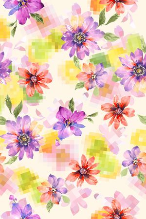 花卉印花华亿平台图片