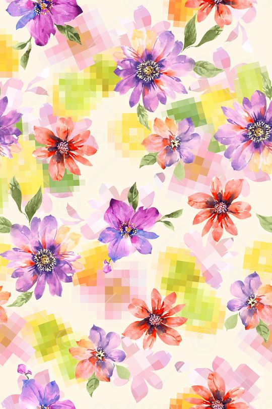 花卉印花华亿平台图片