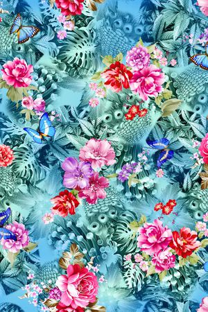 花卉印花华亿平台图片