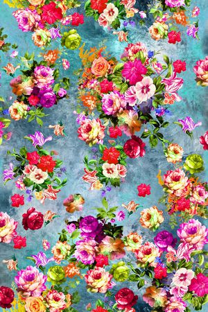 花卉印花华亿平台图片