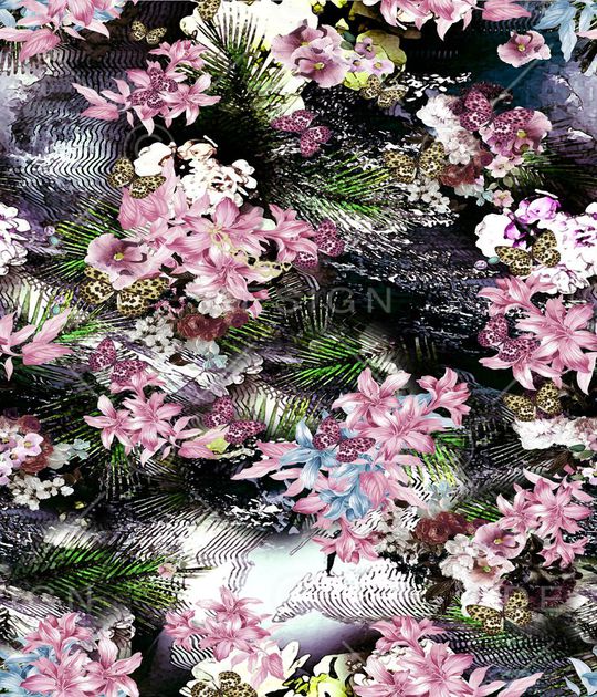 花卉印花华亿平台图片