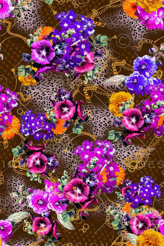 花卉印花华亿平台图片