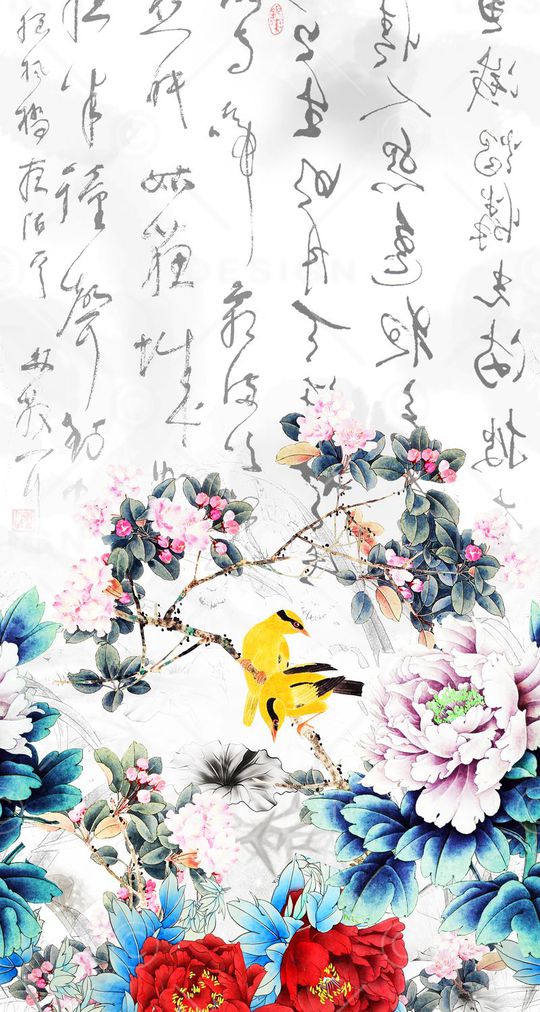 中国风印花华亿平台图片