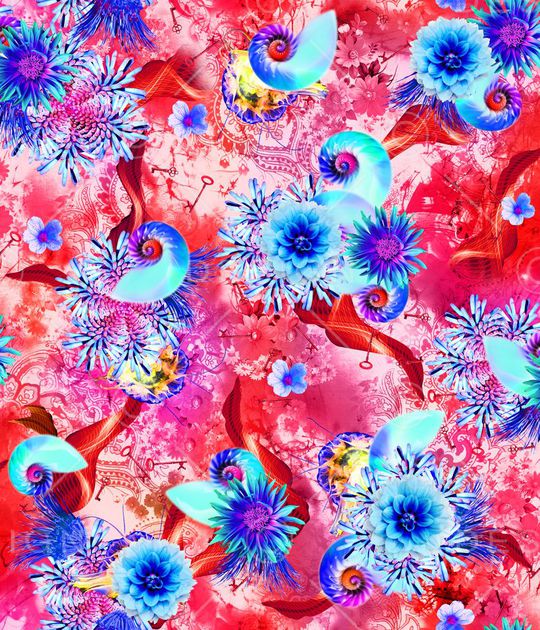 花卉印花华亿平台图片