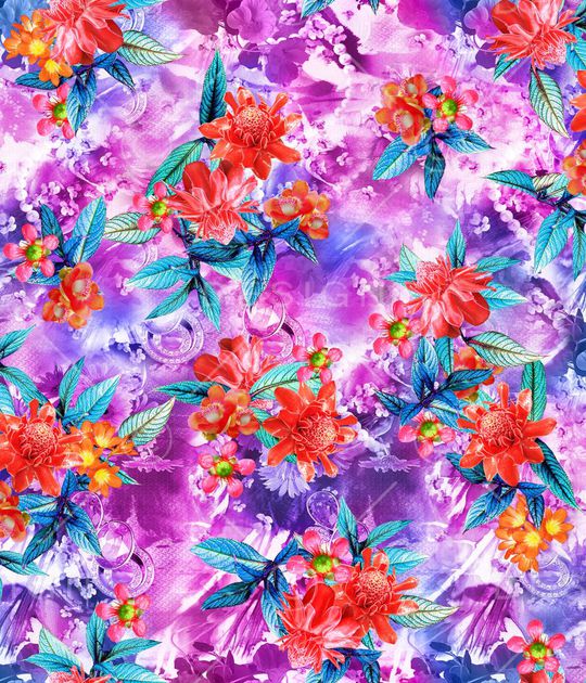 花卉印花华亿平台图片