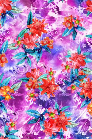 花卉印花华亿平台图片