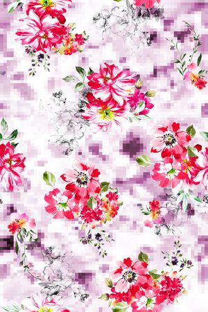 花卉印花华亿平台图片