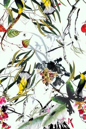 水彩印花华亿平台图片