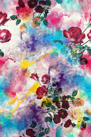 花卉印花华亿平台图片