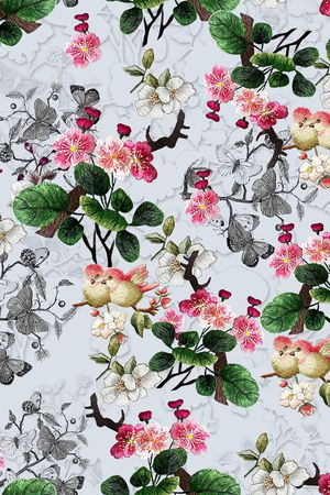 梅花印花华亿平台图片