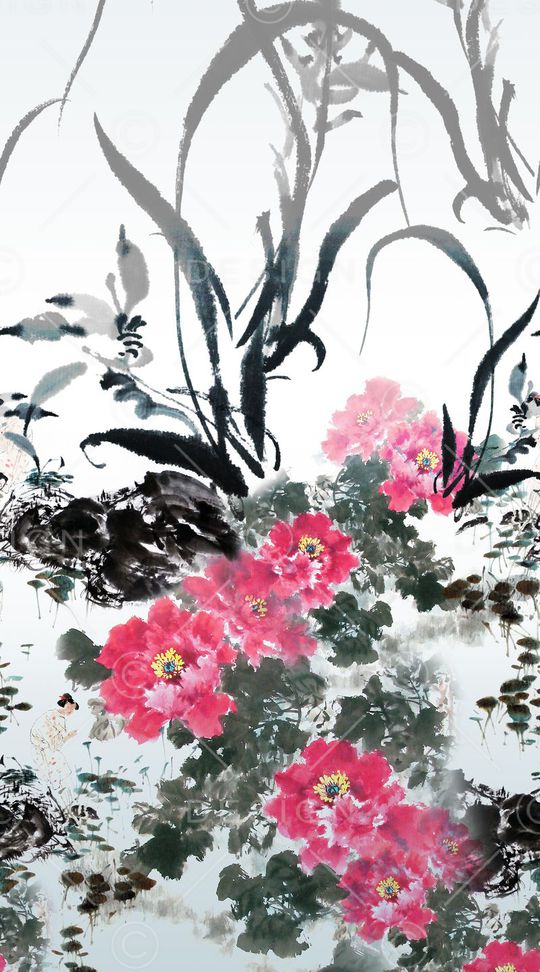 花卉印花华亿平台图片