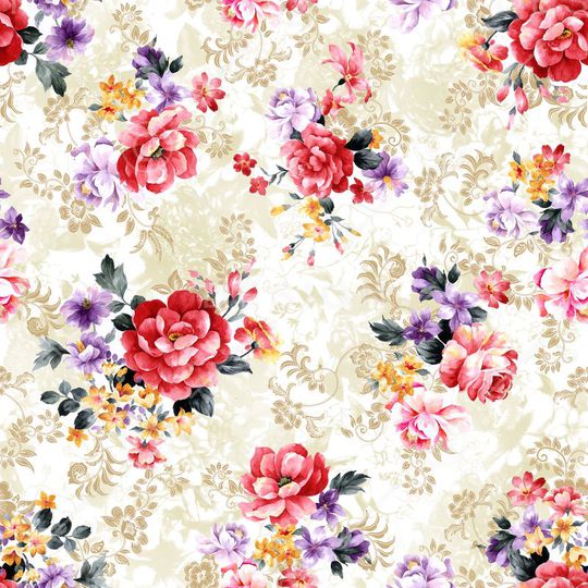 花卉印花华亿平台图片