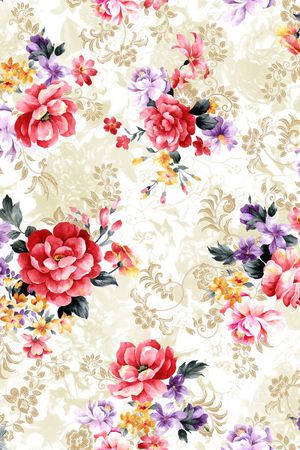 花卉印花华亿平台图片