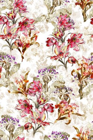 花卉印花华亿平台图片