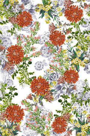 花卉印花华亿平台图片