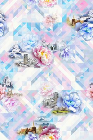 花卉印花华亿平台图片