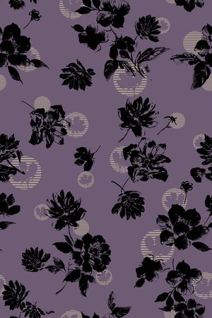 花卉印花华亿平台图片