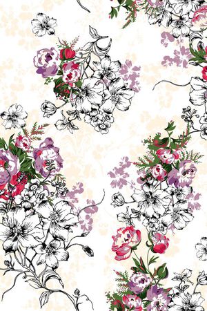 花卉印花华亿平台图片