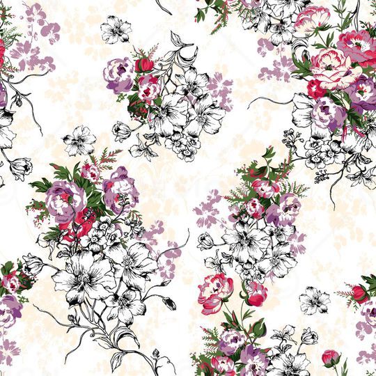 花卉印花华亿平台图片