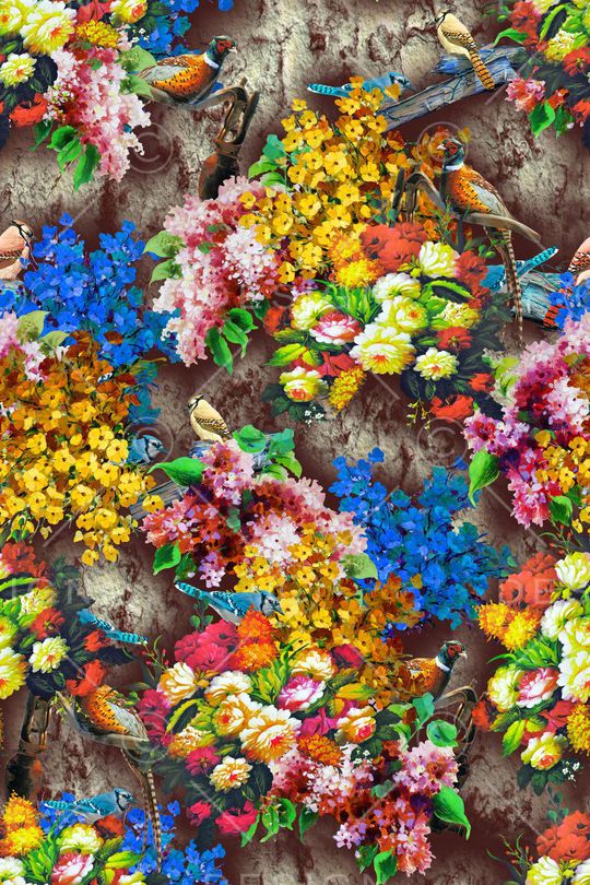 花卉印花华亿平台图片