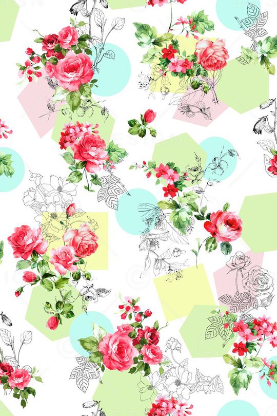 花卉印花华亿平台图片