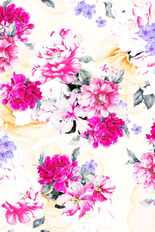 花卉印花华亿平台图片