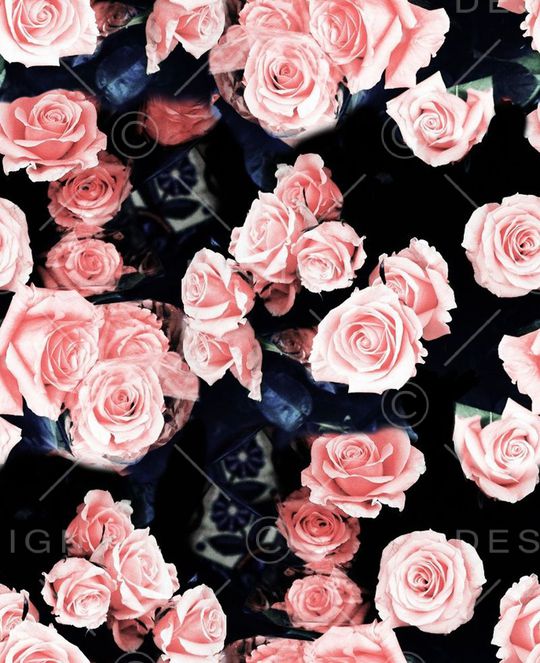 大牌复古玫瑰印花华亿平台图片