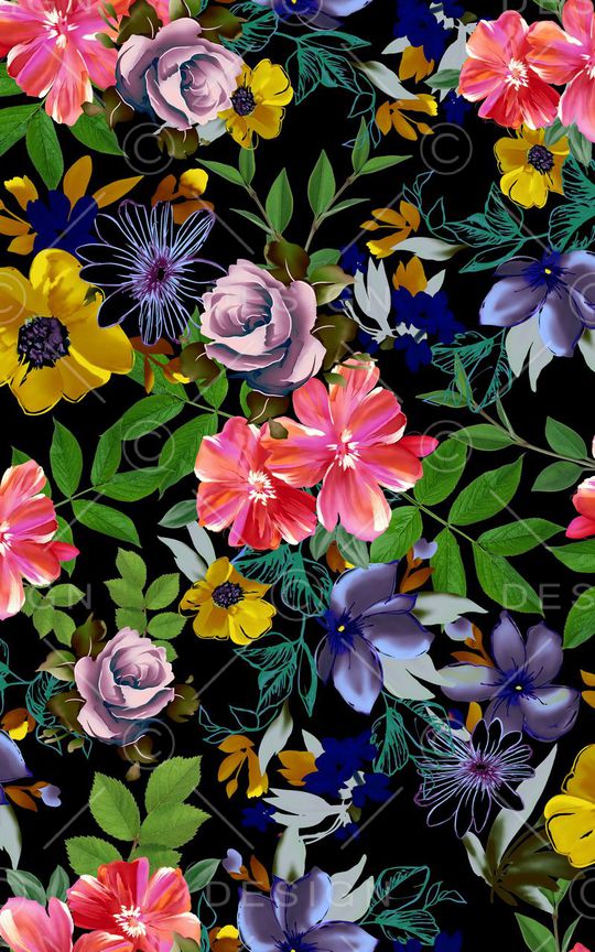 牡丹印花华亿平台图片