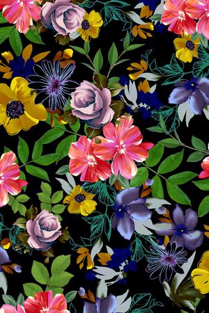 牡丹印花华亿平台图片