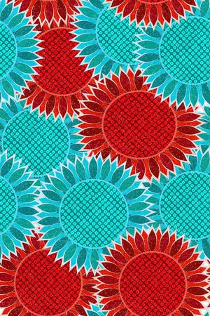 向日葵印花华亿平台图片