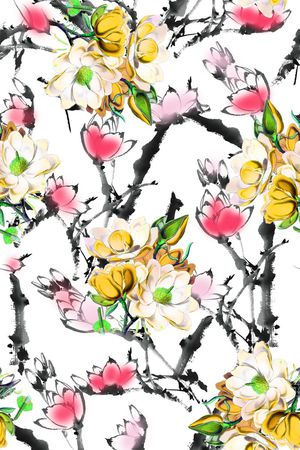 花卉印花华亿平台图片