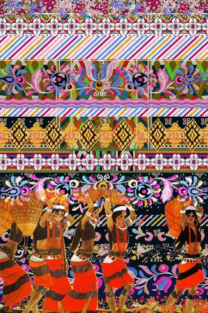 中国风印花华亿平台图片