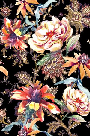 花卉印花华亿平台图片