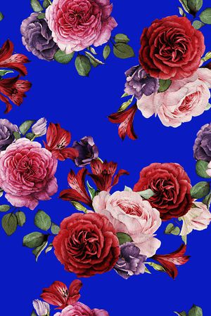 玫瑰花印花华亿平台图片