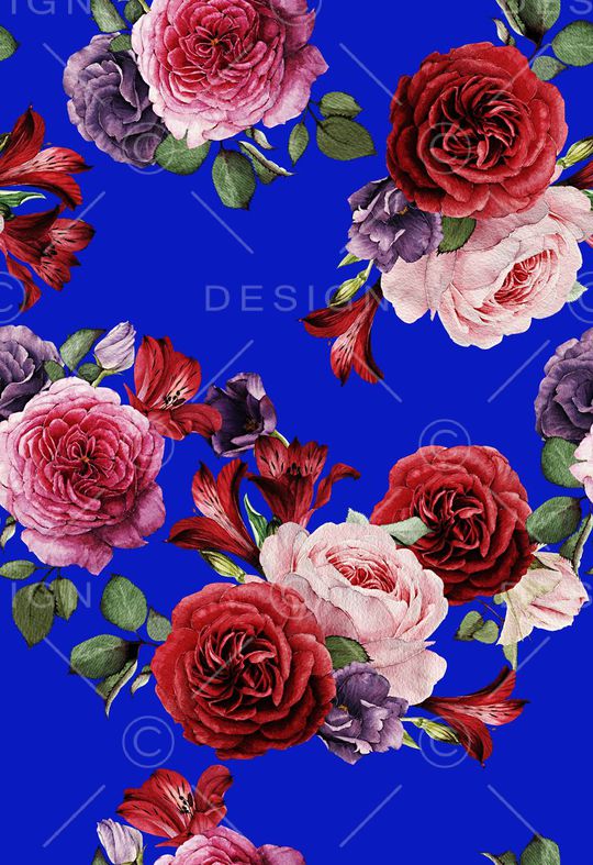 玫瑰花印花华亿平台图片