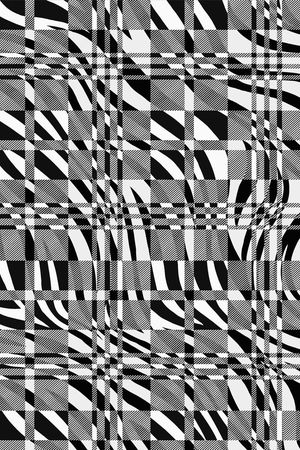 抽象格子印花华亿平台图片